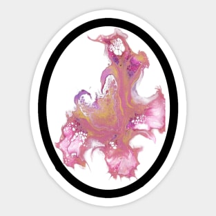Artistic Pink Heart Sticker